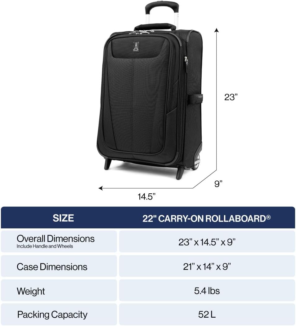Travelpro Maxlite 5 Softside Expandable Upright 2 Wheel Carry-on Luggage, Lightweight, 22-Inch — Orchid Pink Purple