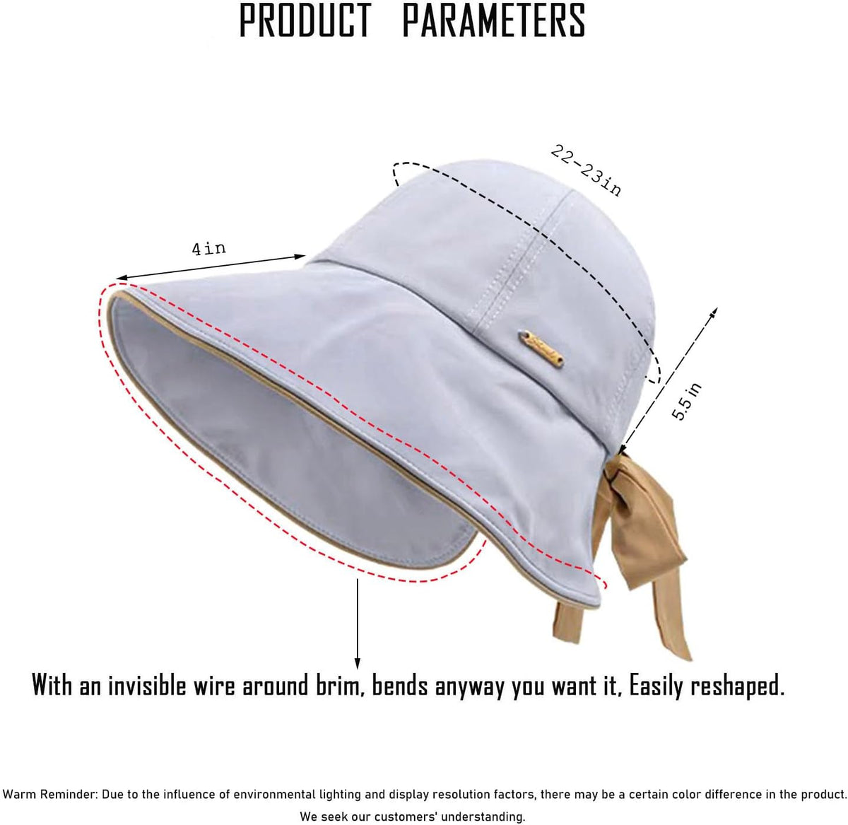 Wide Brim Hats for Woman Foldable Hats Sun Hats for Women uv Protection Bowknot Bucket hat Adjustable hat with Ponytail Hole