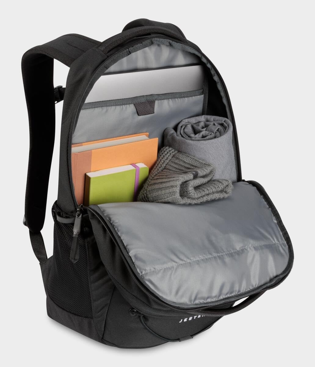THE NORTH FACE Jester Everyday Laptop Backpack | Commuter Daypack with Water Repellent Finish, 16" Laptop Sleeve, Huge Main Compartment, TNF Black-NPF, One Size