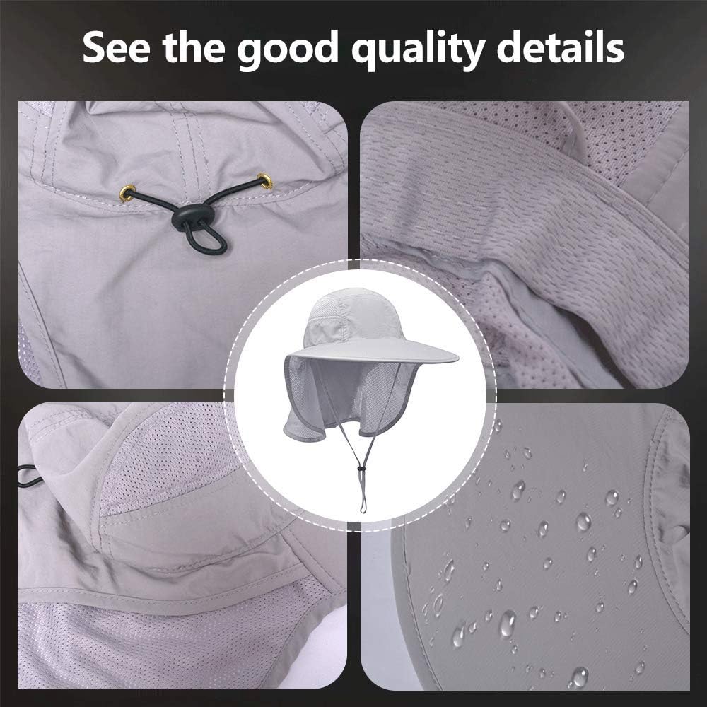 Unisex Outdoor Activities UV Protecting Sun Hats with Neck Flap