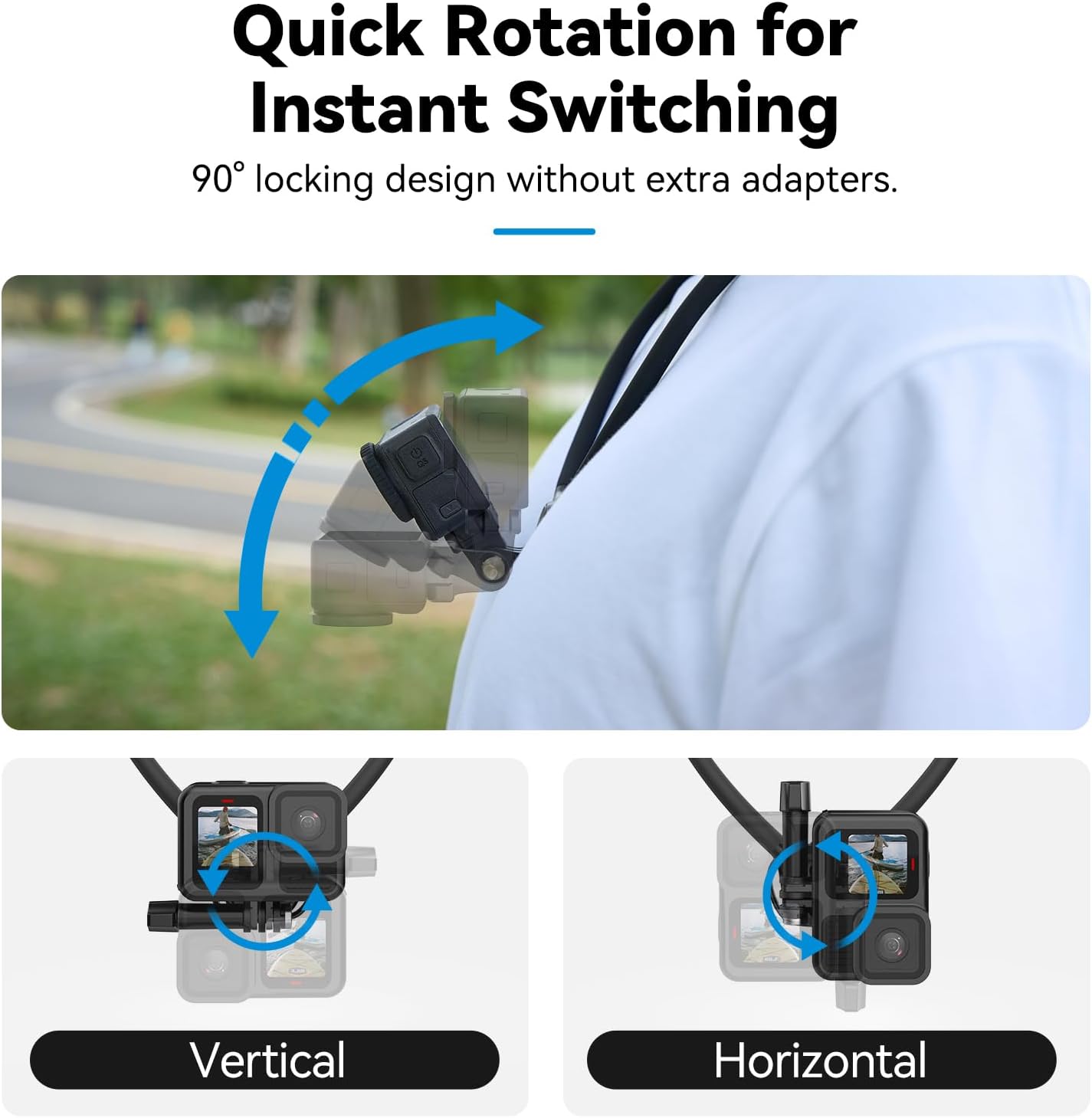 TELESIN Neck Mount Se 2.0 Combo Set, Magnetic Phone Holder for iPhone Android, Chest Strap Hand Free POV Video Phone Stand for iPhone 16 15 14 13 12 Samsung Android Action Cameras
