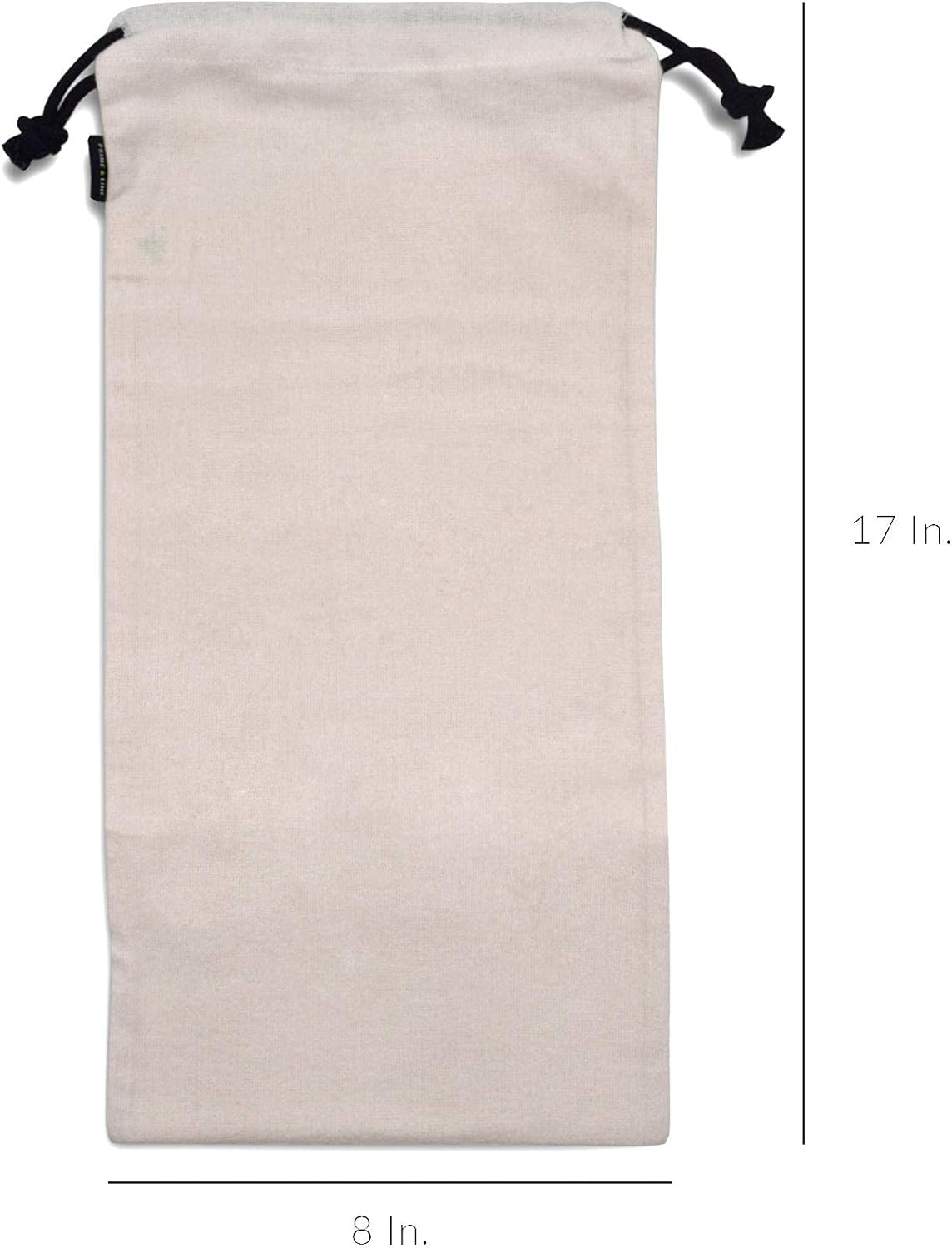 ZENPAC Cloth Shoe Bags for Travel, Beige Duster Flannel Pouch with Drawstring Closure, Washable Breathable Cotton Fabric for Luggage, 8x17, 4 Pack