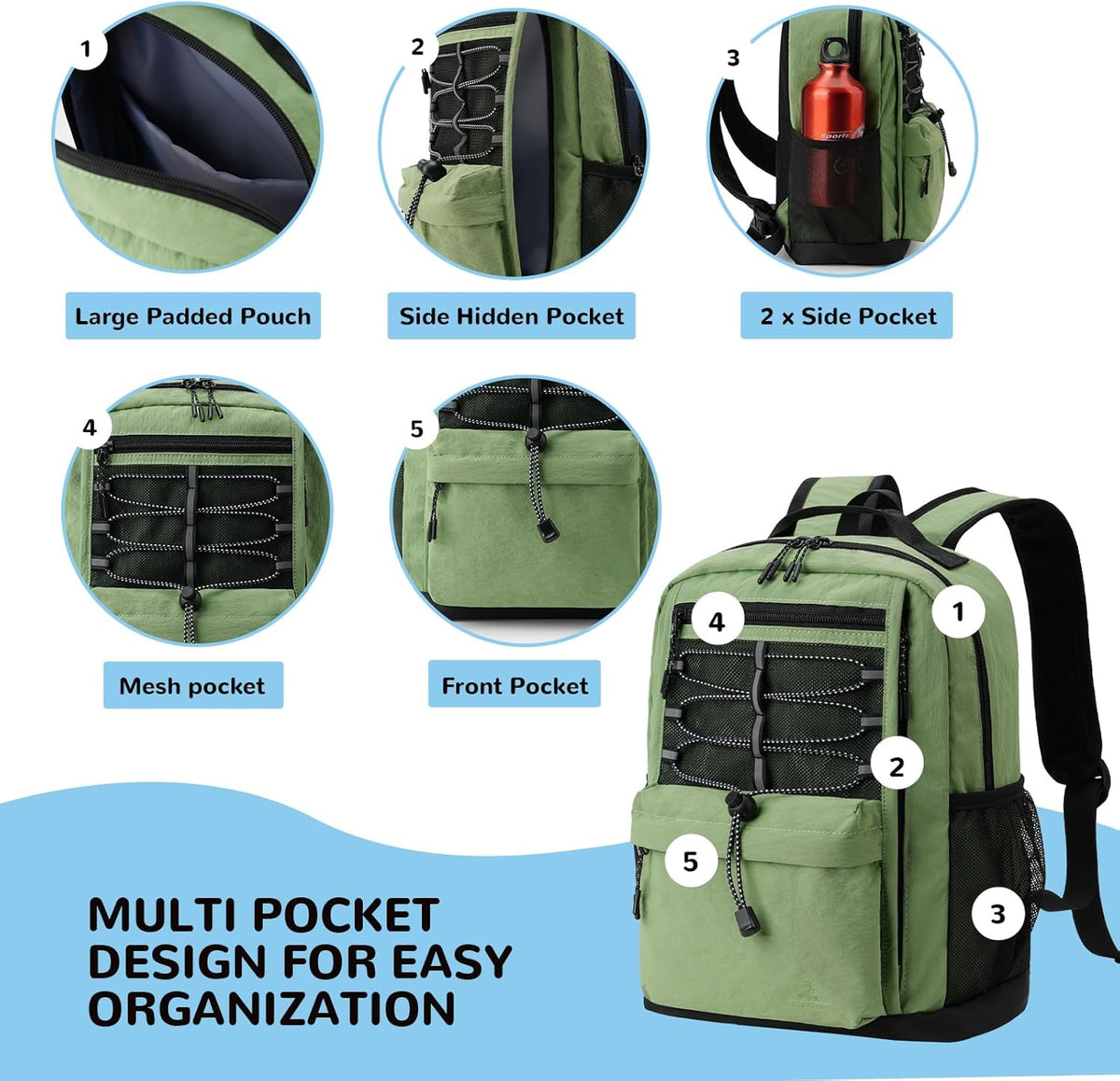 10L Small Size Casual Backpack for Kids Girls Boys Ages 3-9, Mini Waterproof Outdoor Sport Travel Hiking Camping Daypack (Black)