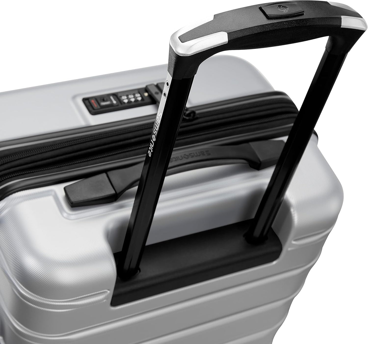 Samsonite Omni 2 Pro Carry-On Hardside Luggage with Front Entry - 360° Spinner Wheels - Scratch Resistant Hardshell - TSA, Airline-Approved - Lightweight Expandable Polycarbonate Shell - Pale Blue