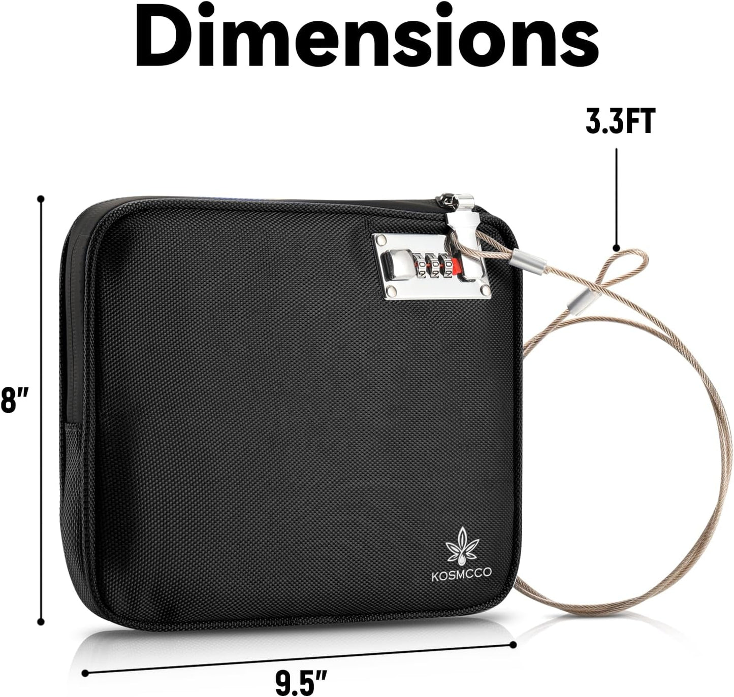 Anti-Theft Locking Beach Bag, 9x7.5-inch Portable Beach Safe for Securing Your Valuables and Phone – Black