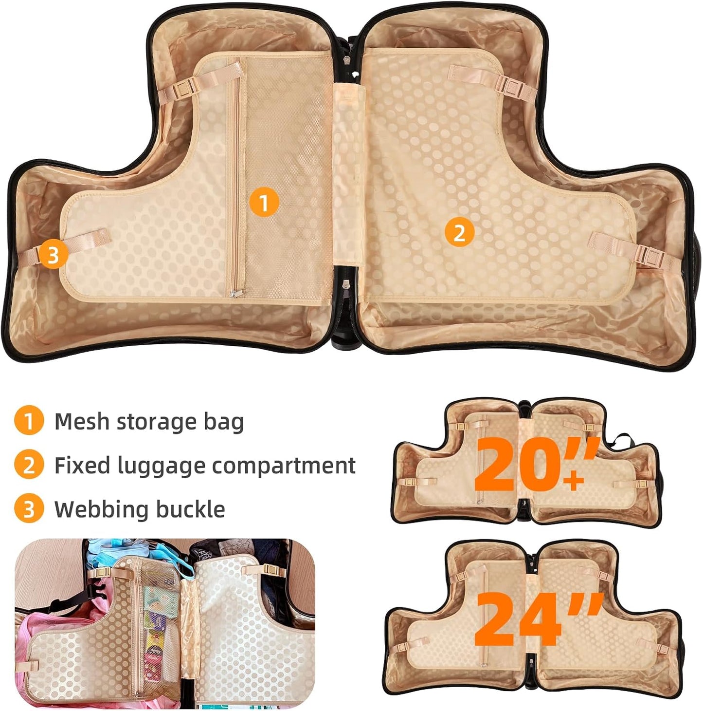 N-A Kids Ride On Suitcase with Wheels, Scooter Luggage for Toddlers Travel, Durable Children's Suitcase for Boys & Girls Ages 2-13 Years