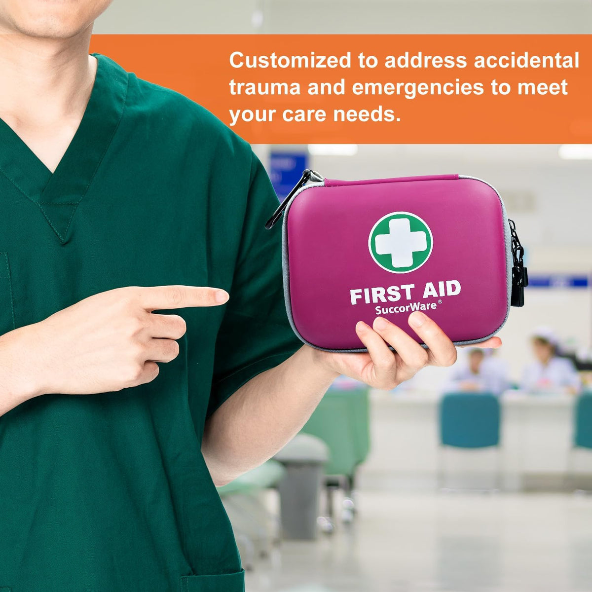 150 Pieces Mini First Aid Kit - Small Medical Kit with Hard Shell - Emergency First Aid Kit for Car, Travel, Home, Outdoor, Office, Camping, Hiking (Purple)
