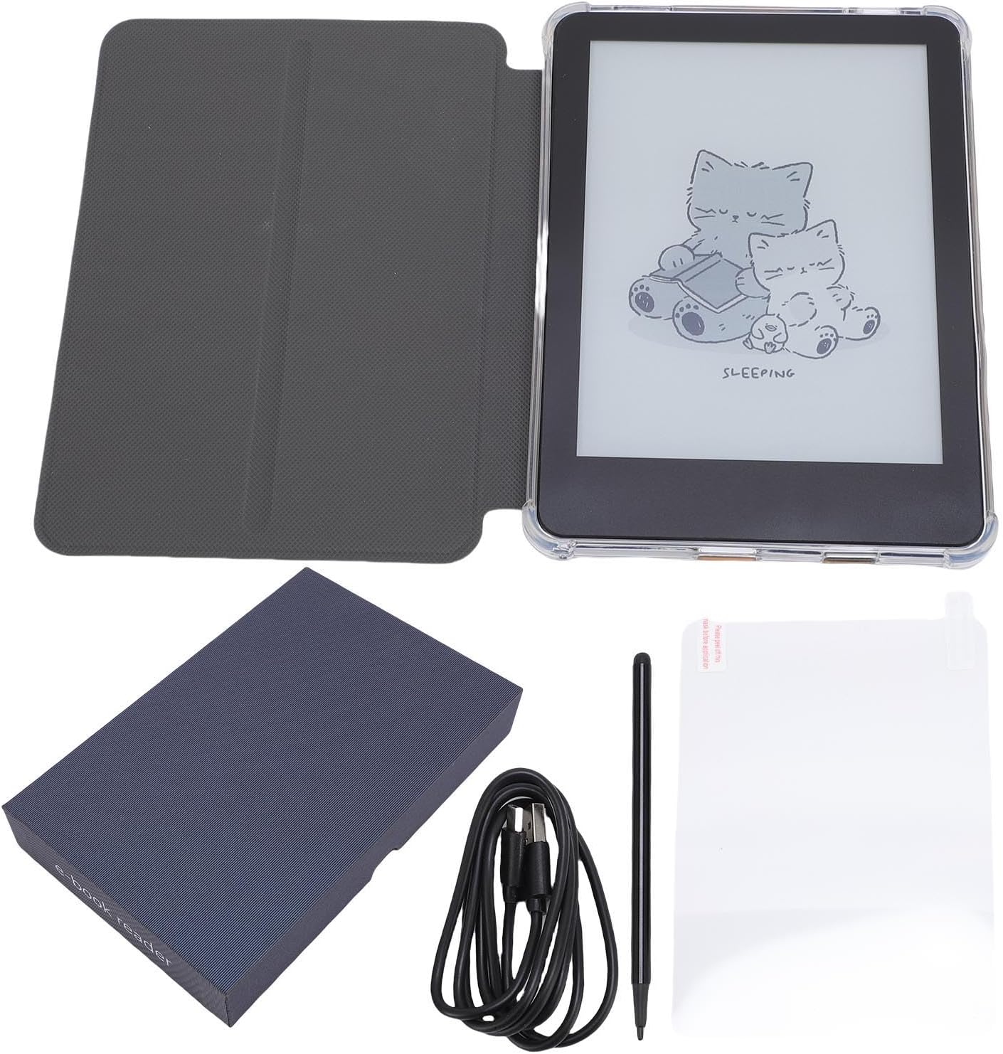 Yoidesu Electronic Book Reader, E Book Reader 6 Inch for Home (Black)