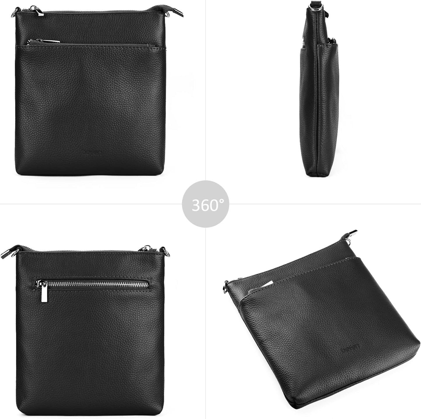 befen Genuine Leather Small Crossbody Purses for Women Travel Cross Body Bags Lightweight with Adjustable Shoulder Strap