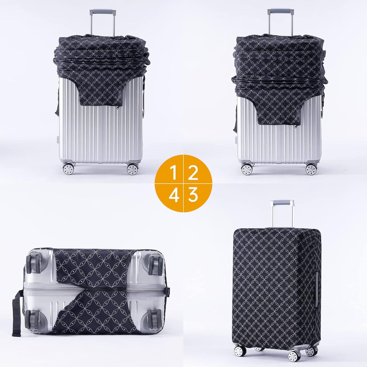 TRAVELKIN more than travel Luggage Covers For Suitcase Tsa Approved,Suitcase Cover Protector Fit 18-32 Inch Luggage