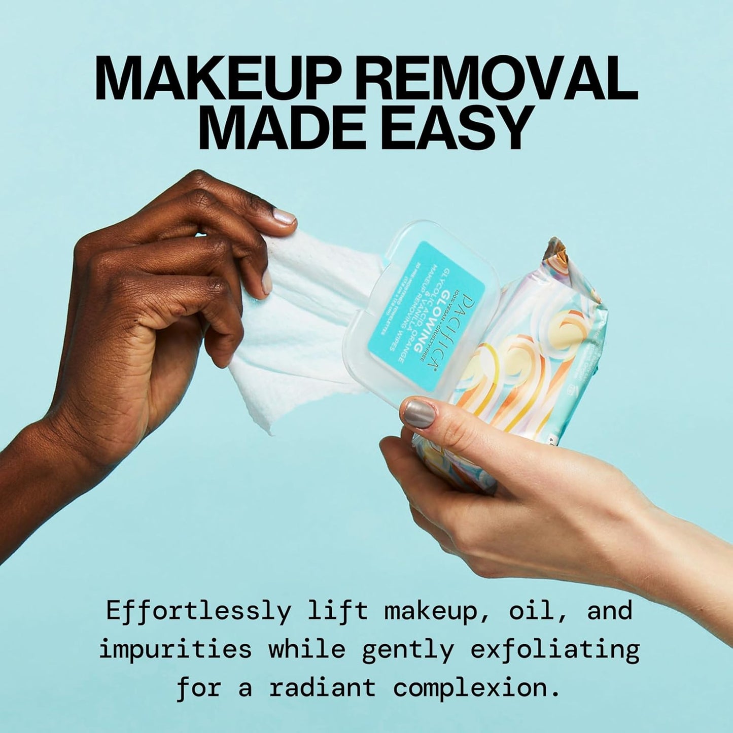 Pacifica Makeup Remover Face Wipes - Disposable Daily Face Cleansing Towelettes Wipes -Biodegradable & Eco-Friendly - Organic- Clean Beauty Vegan & Cruelty-Free Dermatologist Tested 10 Count
