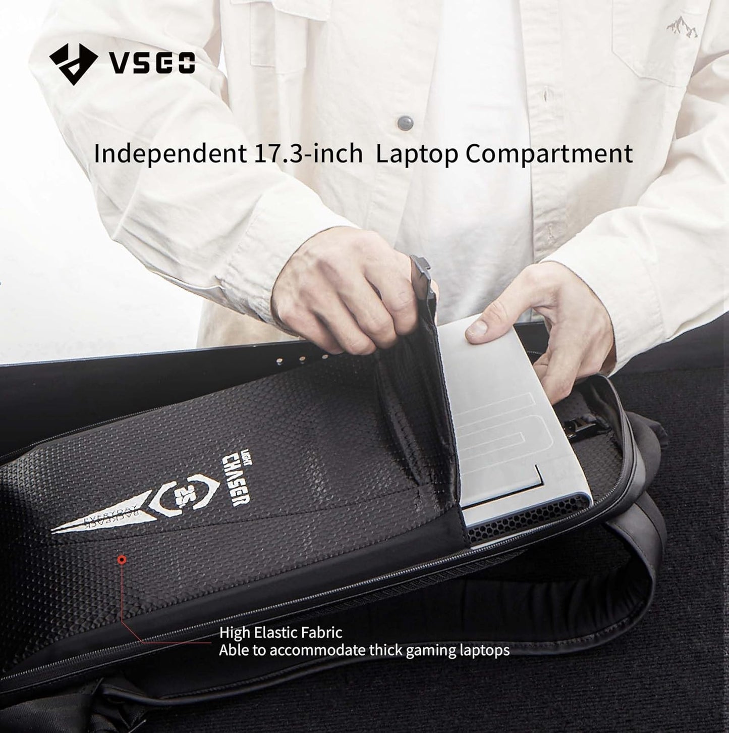 VSGO 25L Professional Camera Backpack, Extra Large Capacity, Travel & Commuting Backpack,Compatible with Canon, Fujifilm, Nikon, 17.3-Inch Laptops