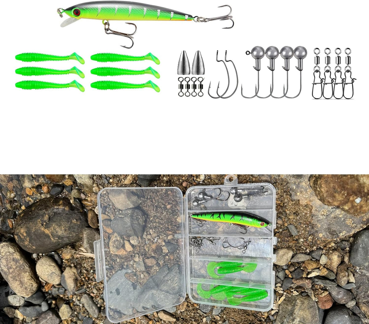 Fishing Pole Combo, 6.9ft 2Pcs Telescopic Rods Set, Collapsible Carbon Fiber Fishing Rods, 2PCS Spinning Reel Set with Carrier Bag Freshwater Fishing Rod and Reel Combos Kits