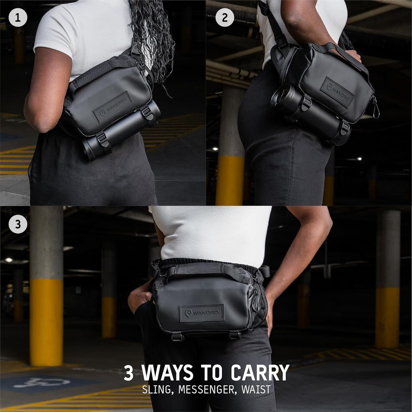 WANDRD ROGUE V1 3L Sling: Compact Camera Sling and Crossbody Bag with Fast Access, 3-Way Carry– Lightweight Everyday Bag Great for Travel, Photography, and Daily Use (Uyuni Purple)