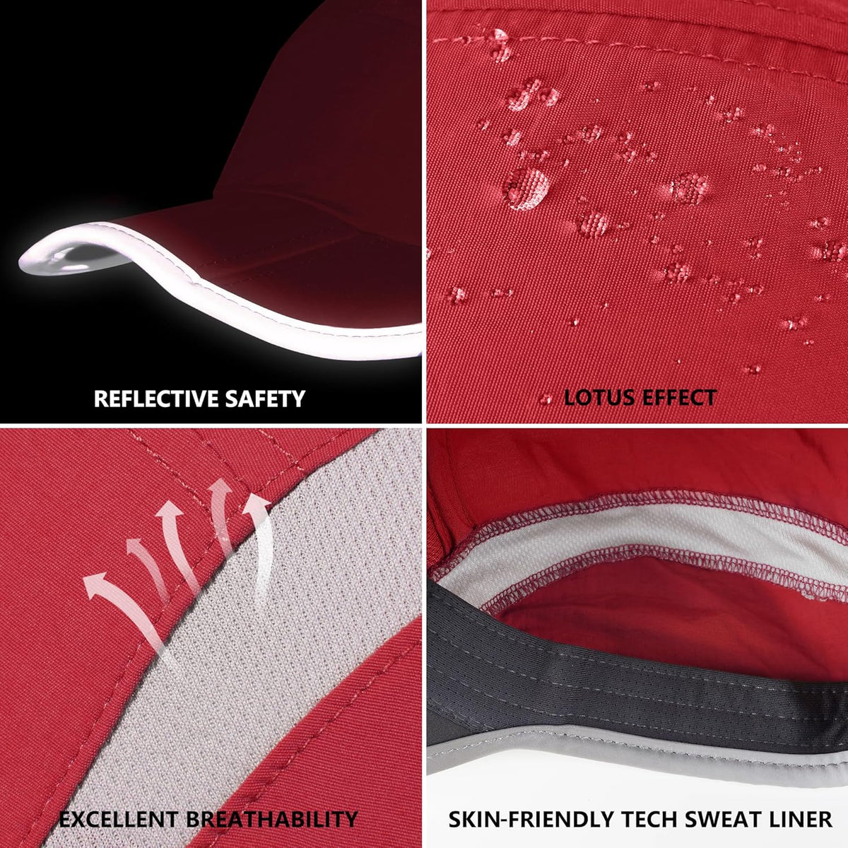 GADIEMKENSD Reflective Folding Outdoor Hat Unstructured Design UPF 50+ Sun Protection Sport Hats for Womens and Mens