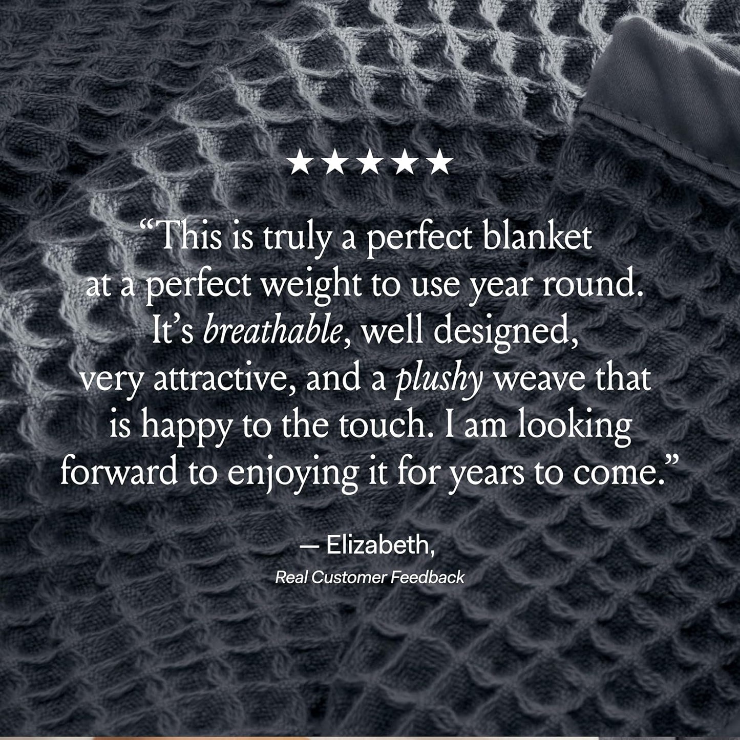 BOLL & BRANCH Waffle Bed Blanket - Full/Queen, White - Luxury 100% Organic Cotton - Soft, Lightweight and Breathable - Textured Waffle Weave Design