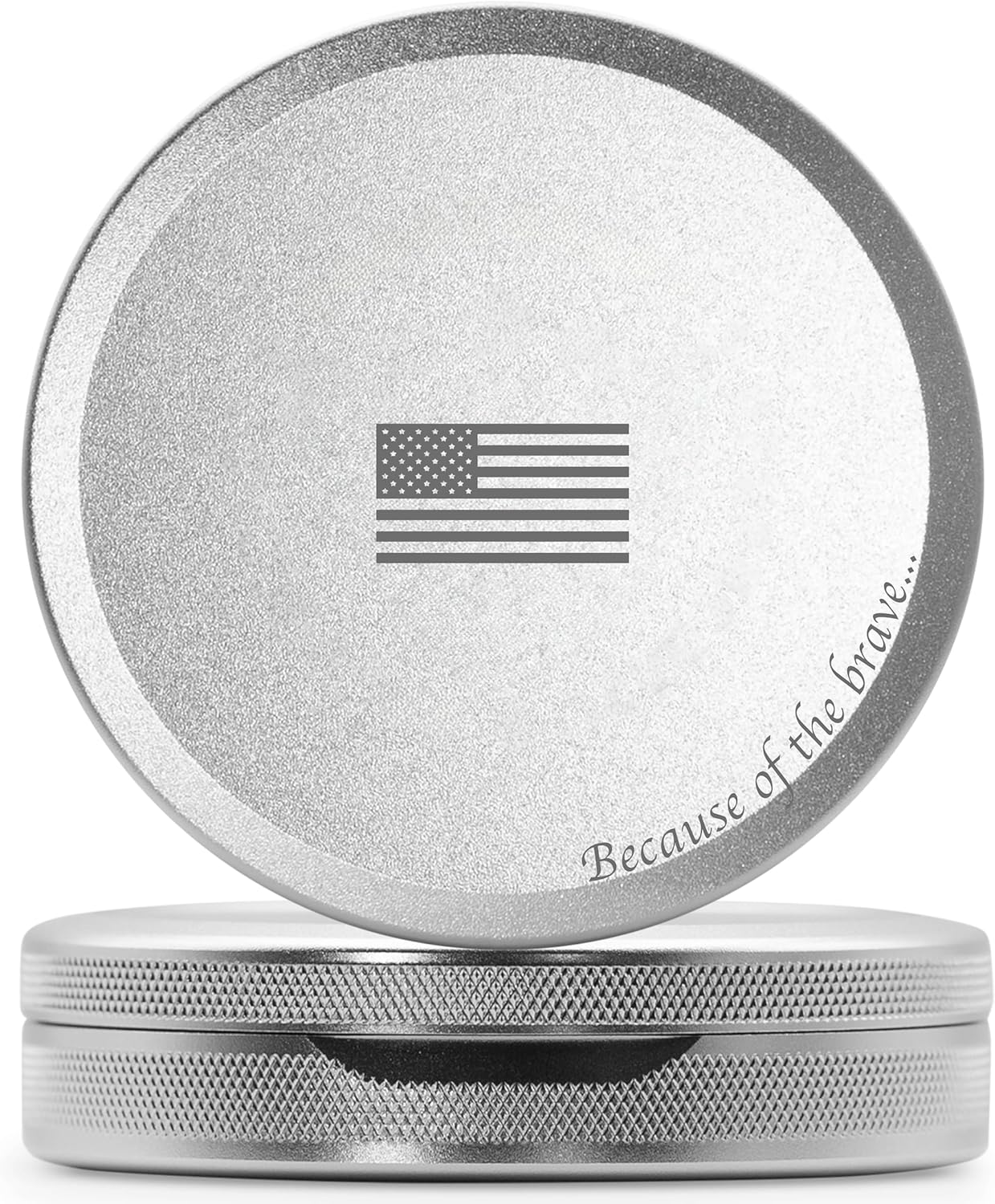 Metal Pouch Can | Metal Container | Slim EDC Pocket Tin | Airtight & Moisture-Resistant | Compact Daily Organizer | Pill Case & Travel Tin | Fatherโs Day Gift for Dad | (American Flag, Silver, Tall)