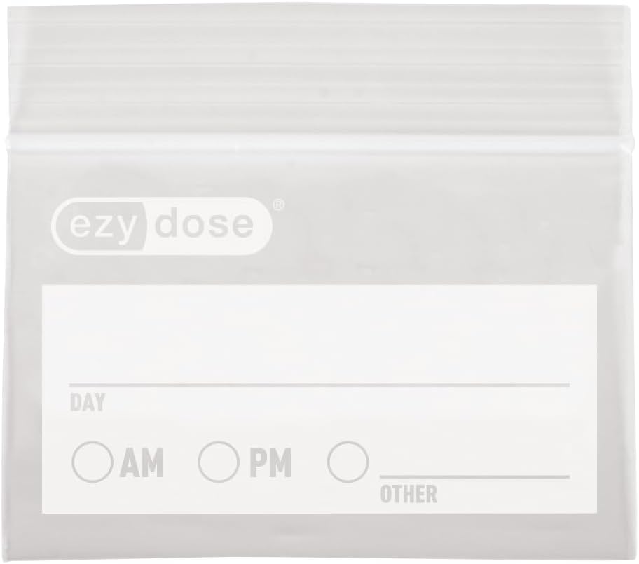 Ezy Dose Disposable Pill Pouches, Pill and Vitamin Storage, Clear, 50 Count
