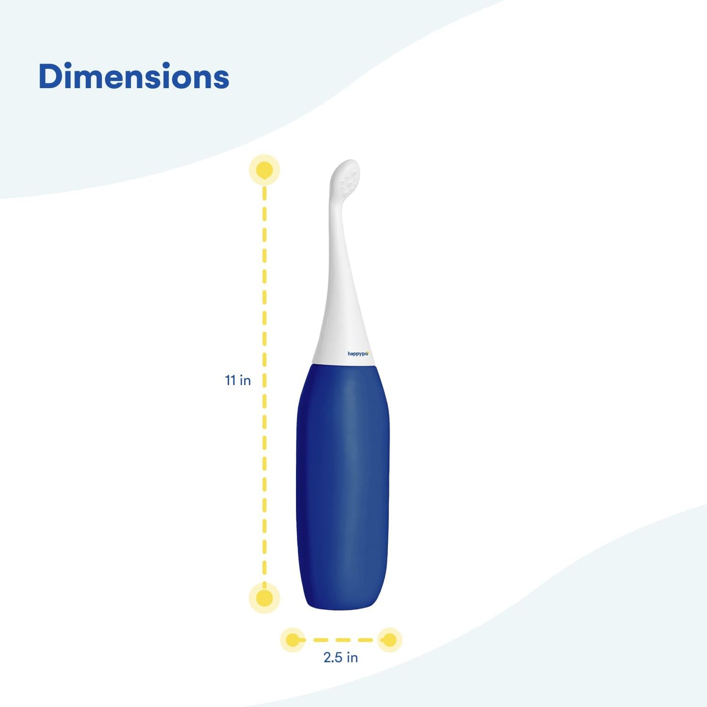 HappyPo The Original XL Butt Shower - Portable Bidet with 50% More Volume - The Easy-Bidet 2.0 Replaces Wet Wipes and Shower Toilet - Portable Bum Spray for Travel - Dark Blue