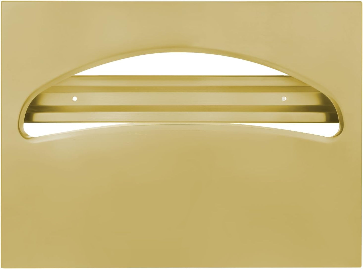 Stainless Steel Toilet Seat Cover Dispenser, Wall Mount Single or 1/2 Fold Large Capacity Toilet Seat Covers Holder for Commercial and Residential, Brushed Gold