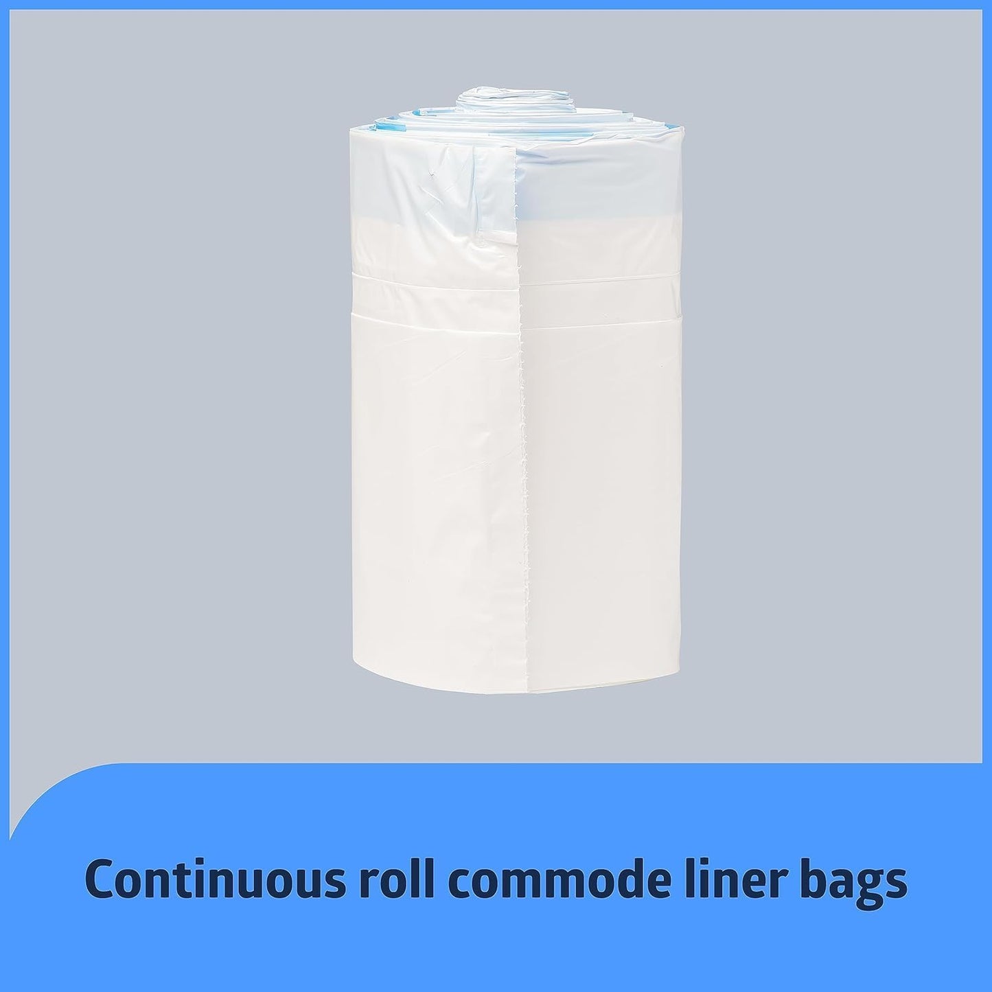 Disposable Commode Liners – 50 Count Universal Fit Toilet Liners for Bedside Commodes, Camping, Travel & More – Leak-Proof, Easy-Tie Bags