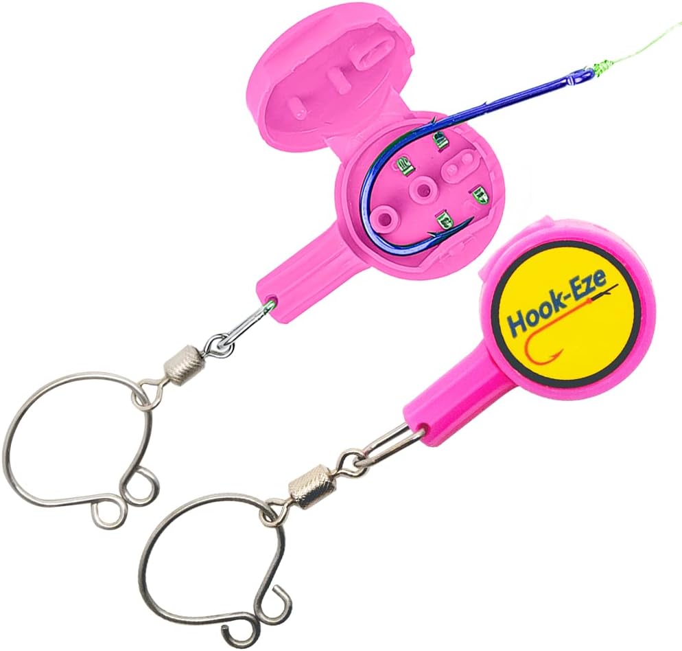 HOOK-EZE Fishing Knot Tying Tool | Protect from Fish Hooks | Tie Fishing Knots Easily | Cool Gadgets for Fishermen | Ice Fly Fishing | Fishing Accessories for Beginner Anglers | Nail Knot Tool