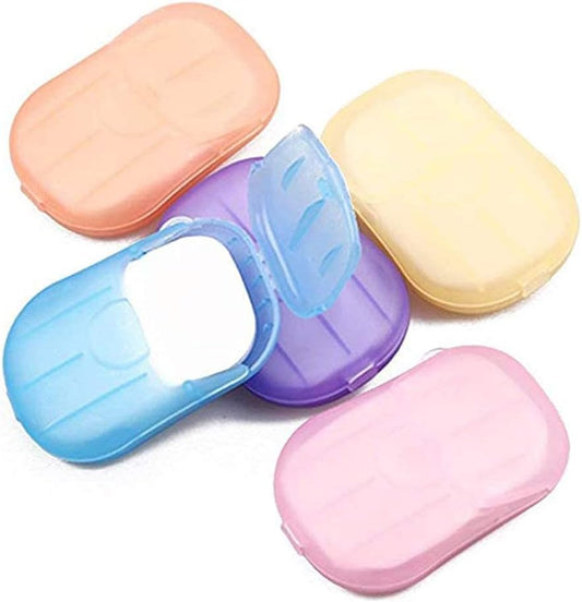 5 Boxes Disposable Soap Paper Sheets,100 Sheets,Mini Color Soap Paper for School Indoor, Outdoor,Travel,Camping Hiking,Paper Soap,Travel Soap,Foot and Hand Care,Travel Hand Soap
