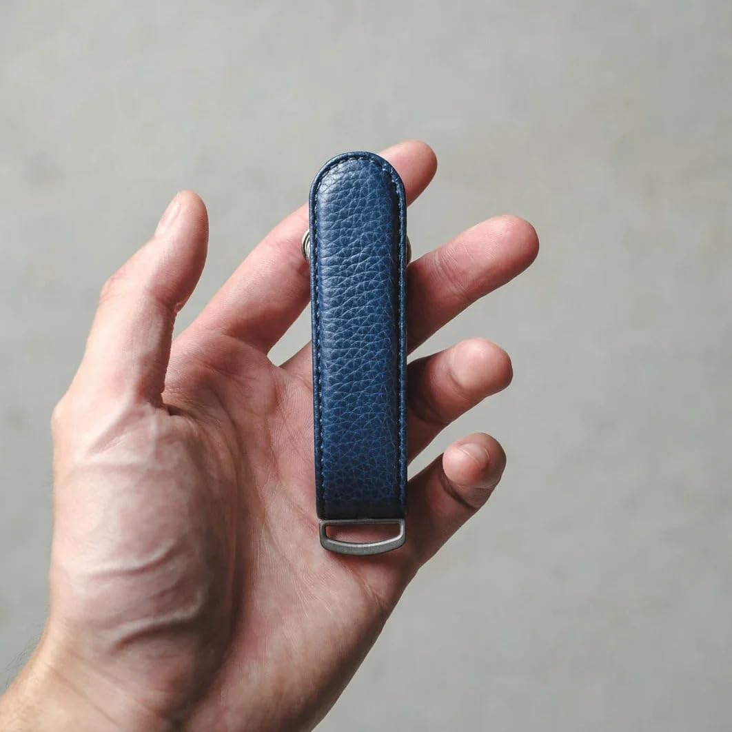 Jibbon Italian Premium Leather Key Organizer - Stylish Key Holder with Marine Grade 316 Stainless Steel, Compact EDC Keychain