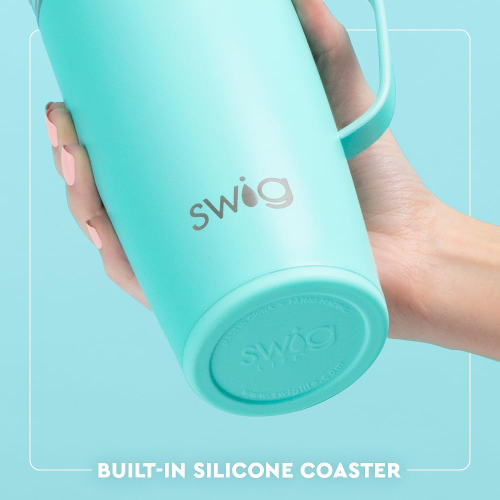 Swig Life 22oz Travel Mug, Insulated Tumbler with Handle and Lid, Travel Coffee Mug, Cup Holder Friendly, Stainless Steel 22 oz Tumbler, Reusable Insulated with Lid (Alabama)