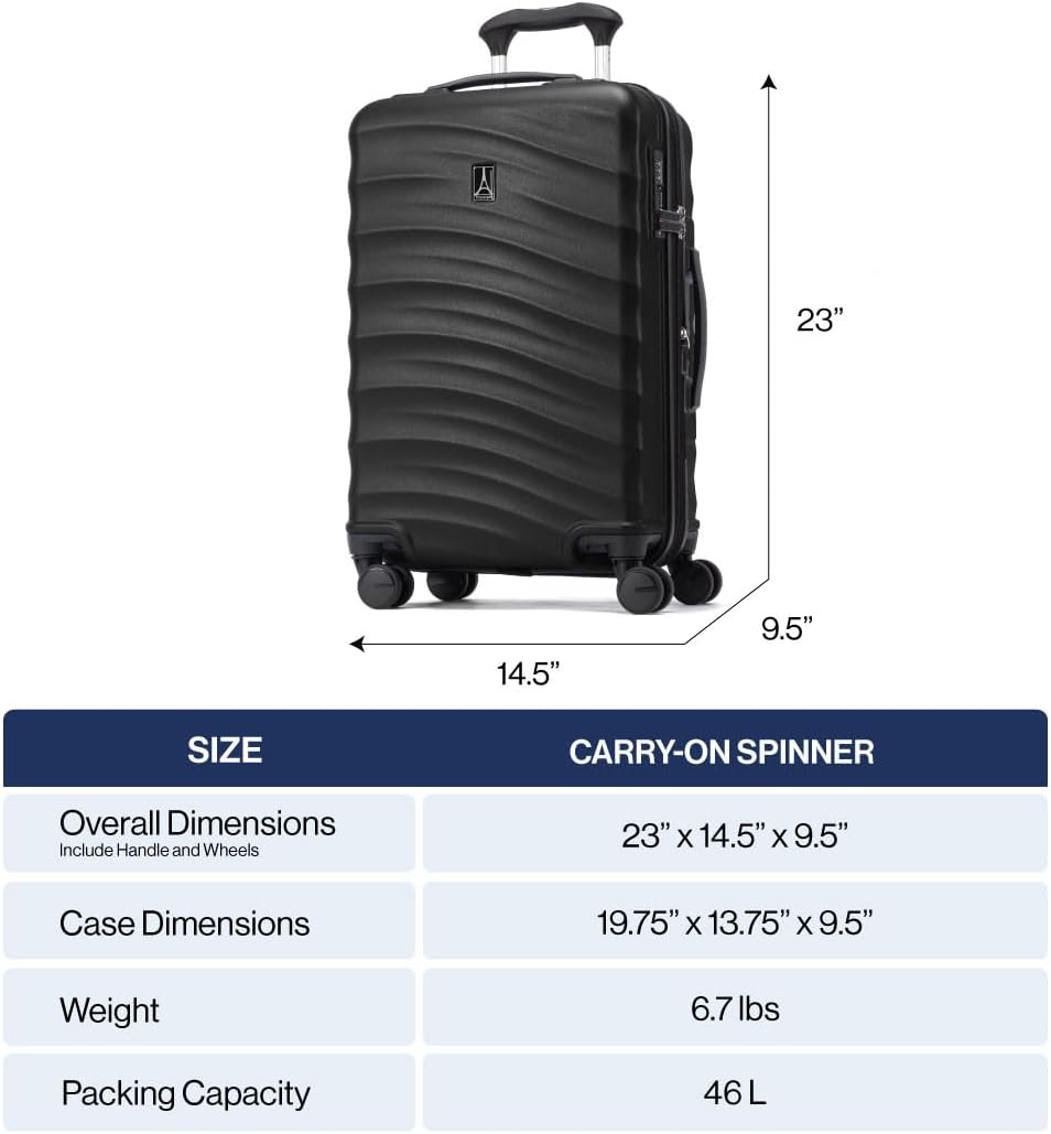 Travelpro Maxlite Air V2 Hardside Expandable Carry on Luggage, 8 Spinner Wheels, Lightweight Hard Shell Suitcase, TSA lock, Teal, Carry On 21-Inch