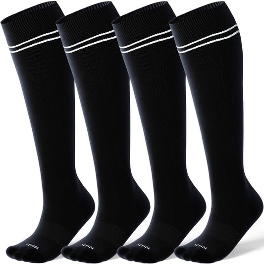 LEVSOX Compression Socks for Pregnant Women 20-30 mmHg Knee High Cute Funny Mens Supports Socks for Nurses, Medical, Travel