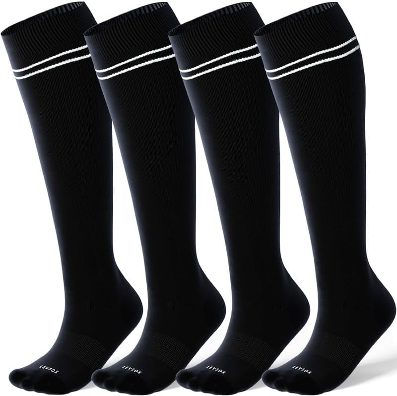 LEVSOX Compression Socks for Pregnant Women 20-30 mmHg Knee High Cute Funny Mens Supports Socks for Nurses, Medical, Travel