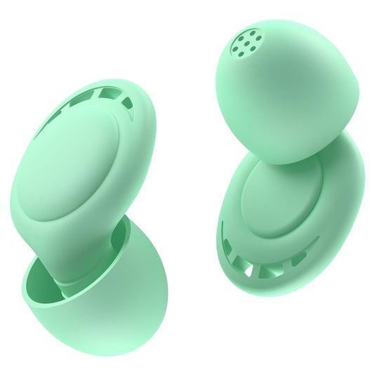 Ear Plugs for Sleeping Noise Reduction, Beinkap Reusable Earplugs Hearing Protection for Focus, Study, Work – 6 Pair Eartips in S/M/L – Flexible Silicone Soft – 35dB Noise Cancelling - Green