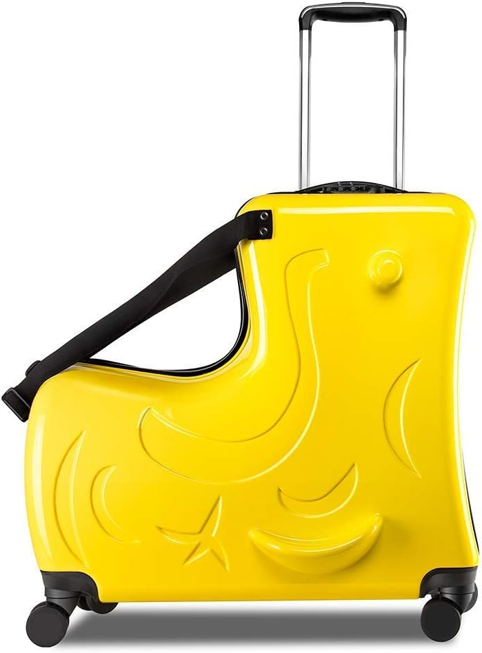 N-A Kids Ride On Suitcase with Wheels, Scooter Luggage for Toddlers Travel, Durable Children's Suitcase for Boys & Girls Ages 2-16 Years