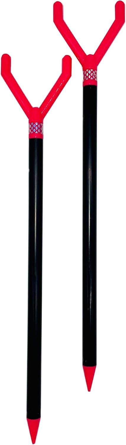 Fishin’ Stix Trident Telescoping Fishing Rod Holders – Extendable 12"–30", 50 lb+ Capacity, Sand Stake Pole Stand for Surf Fishing, Bank Angling, Catfish Rods, Lure & Bait Setup