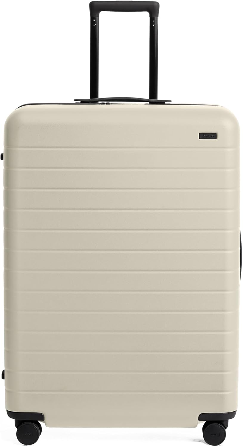 Away Large Checked Luggage, 29 Inch Hardside Suitcase with Spinner Wheels, Lightweight & Durable, TSA Lock, Salt White Matte