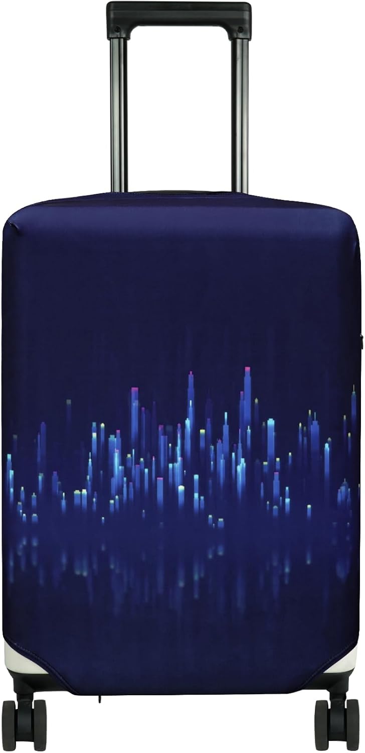 HYPER VENTURE Washable Luggage Cover - Fashion Suitcase Protector Fits 27-30 Inch Luggage (Nightscape, L)