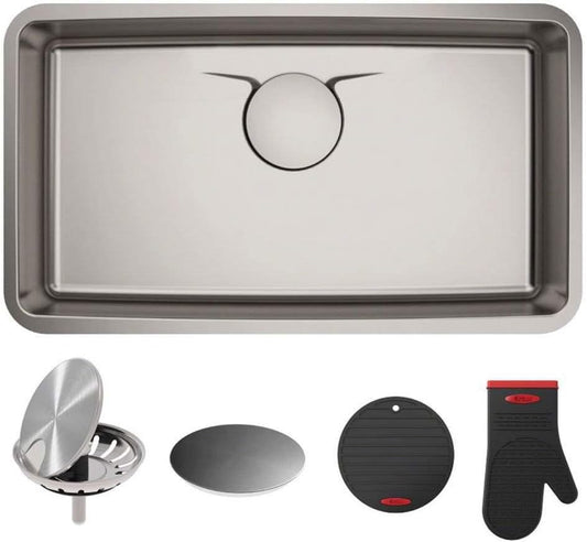 KRAUS Dex 33-inch Undermount 16 Gauge Stainless Steel Single Bowl Kitchen Sink, KD1US33B