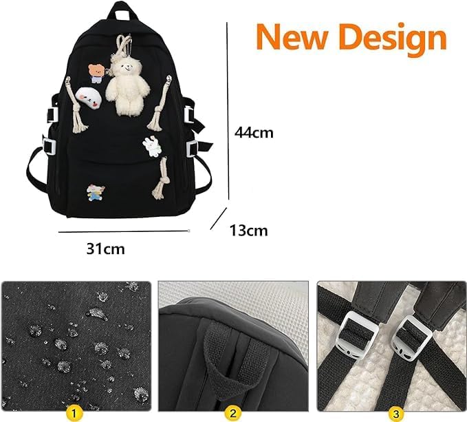 DUSLANG Laptop Backpack For Women Men Travel Daypack, Beige