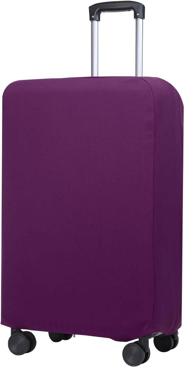 PATIKIL Luggage Cover, Suitcases Covers Elastic Carry on Cover Protector Washable Scratch-Resistant Fits 26-27 Inch Luggage for Travel Business Trips, Purple