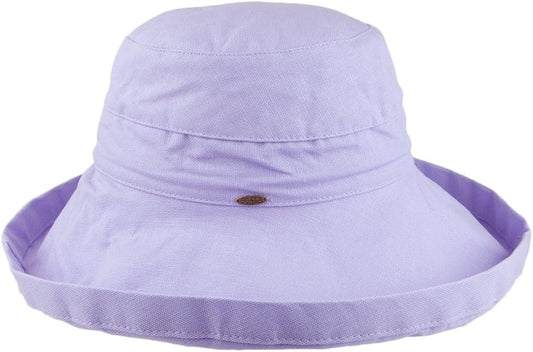 Scala Women's Cotton Hat with Inner Drawstring and Upf 50+ Rating