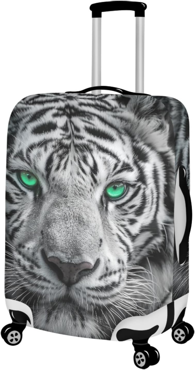 Tiger Animal 3D Printed Travel Luggage Suitcase Cover 22-25 Inch Cover Spandex Suit Case Protector for Carry On Luggage