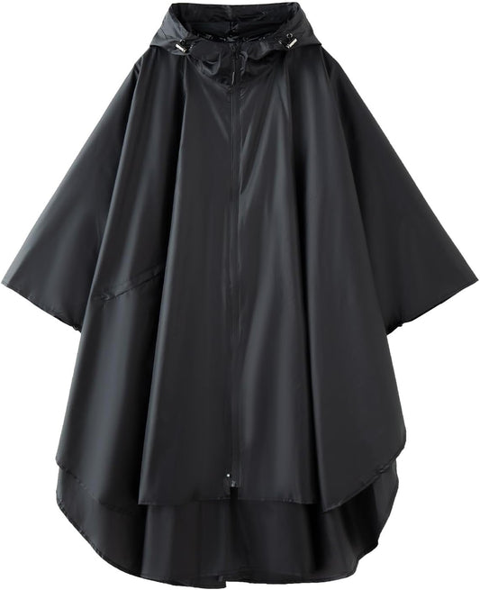 Cloak raincoat Unisex poncho Adult hooded men and women with pockets Mountaineering hiking rainstorm prevention