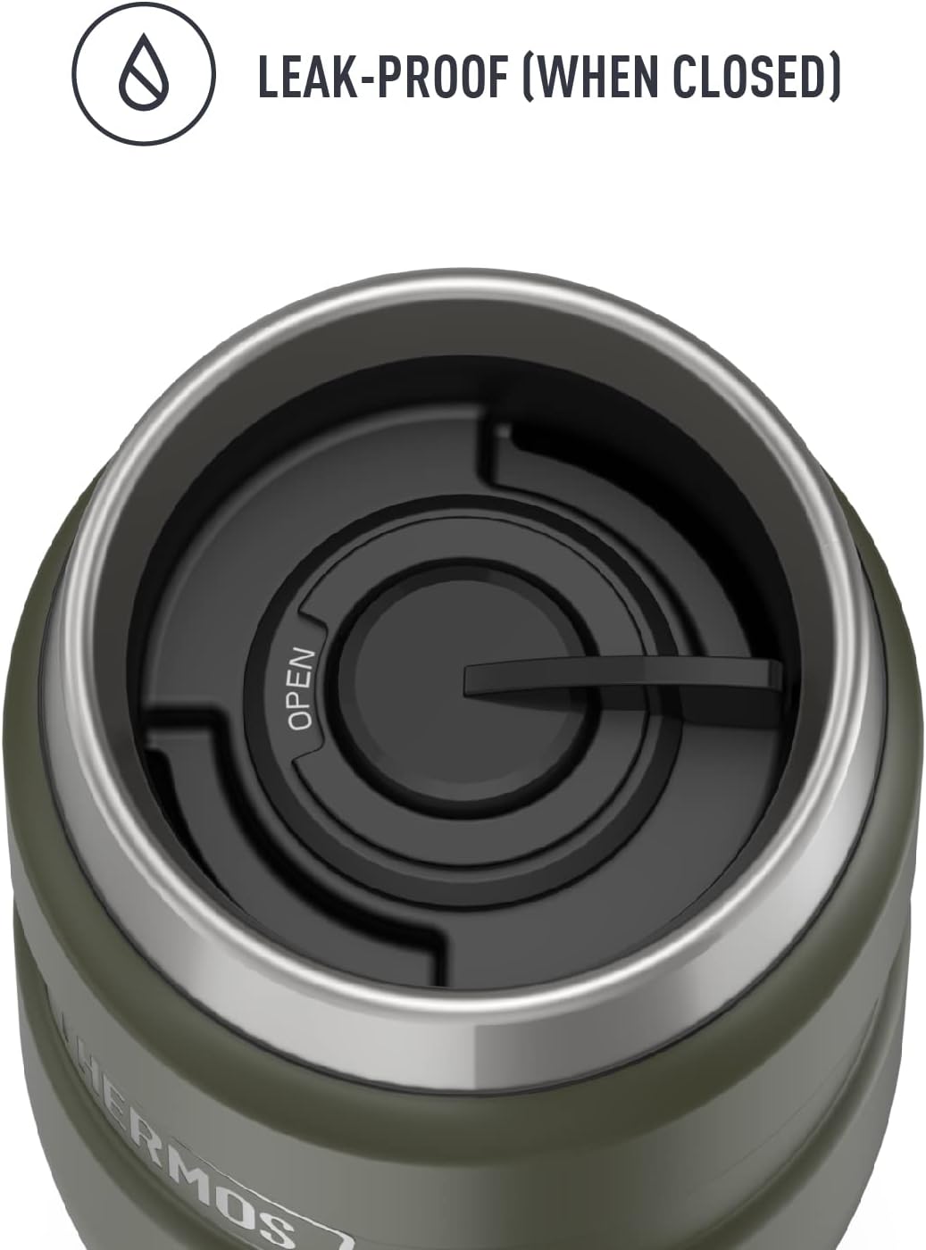 THERMOS Stainless King Vacuum-Insulated Travel Tumbler, 16 Ounce, Army Green (Pack of 4)