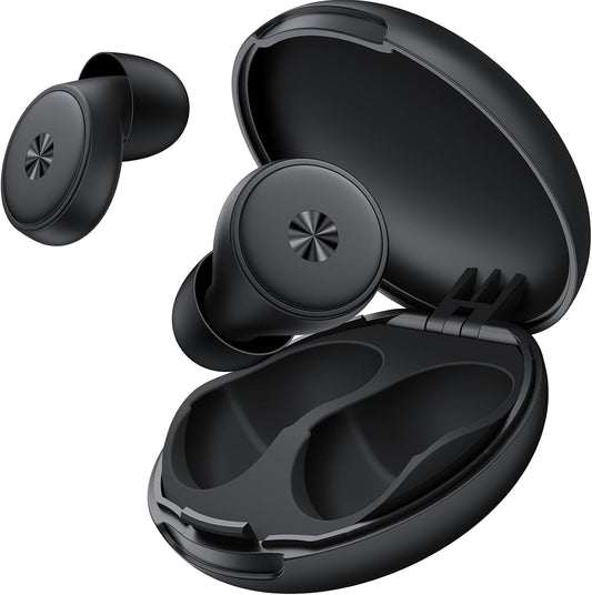 45dB Ear Plugs for Sleeping 0.1oz Ultra-Comfy Noise Cancelling Ear Plugs for Concerts, Deep Focus, Travel, Noise Reduction Ear Plug with 8 Ear Tips Reusable Earplugs with Carry Case Black