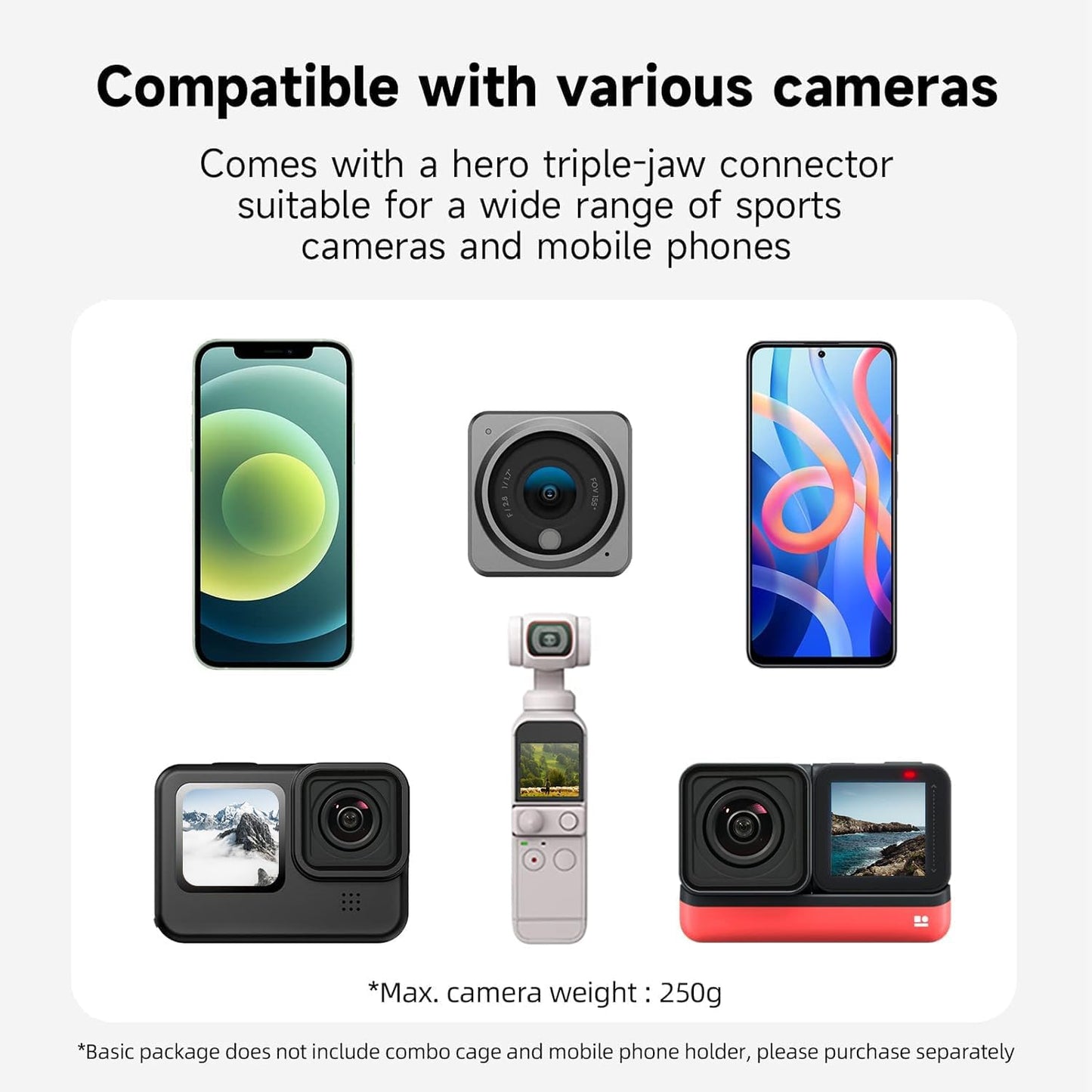 TELESIN Backpack Clip Mount 360 Swivel Ball Joint Shoulder Bag Belt Strap Mounts Accessories for GoPro 13 12 11 10 9 8 7 6 5 Insta 360 X3 Ace Pro DJI Action 3 4 Osmo Pocket 3 Bike Motorcycle Accessory