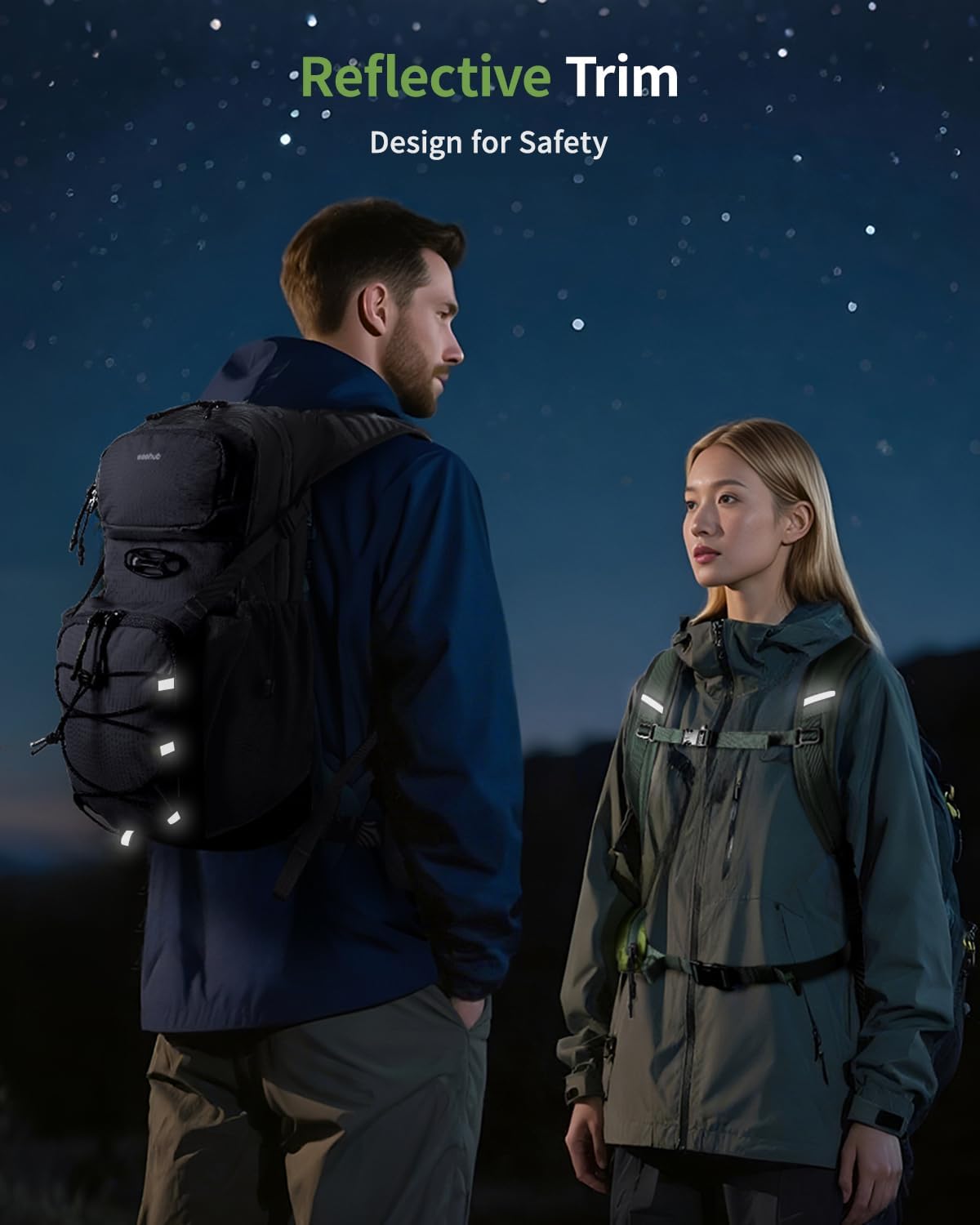 ECOHUB Hydration Backpack for Men Women, 20L Lightweight Hiking Daypack Cycling Backpack with 2L Water Bladder, Insulated Hydration Pack with Waist Pack