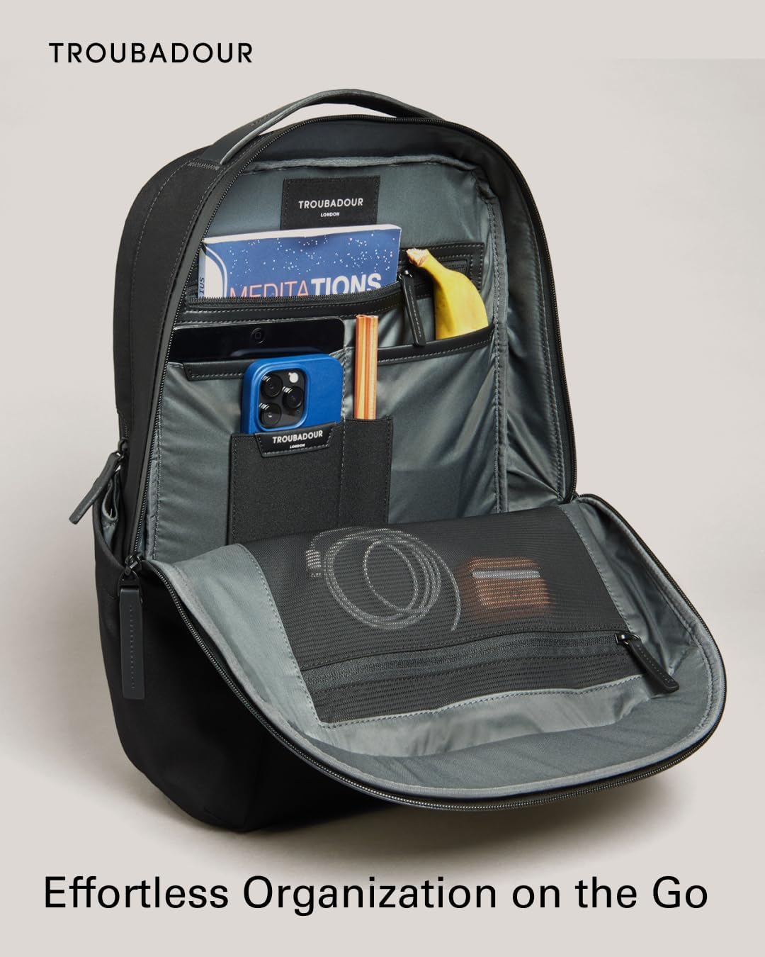 Troubadour Apex Backpack 3.0 - 25L Premium Laptop Backpack - Ergonomic & Water Resistant - Designed for Work and Travel - Black