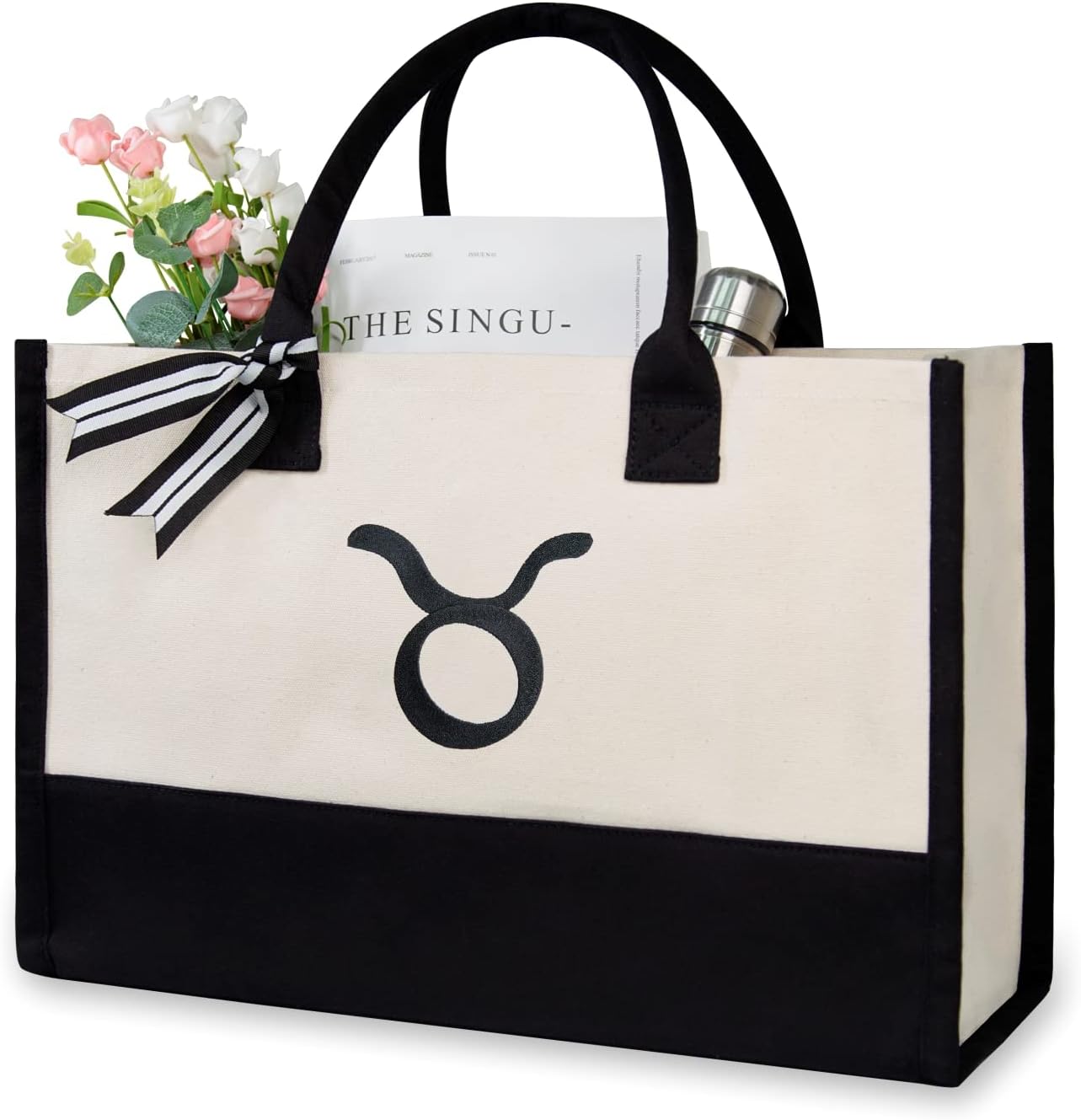 TOPDesign Embroidery Constellation Canvas Bag for Women