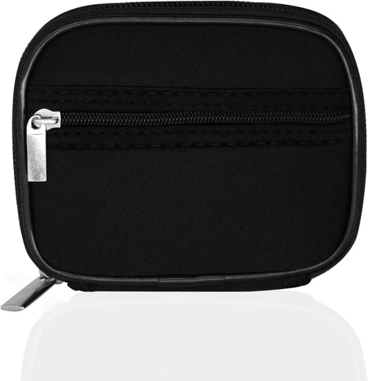 Serfeymi Weekly Travel Pill Organizer Pill Case for Purse with Removable 7 Day Pill Box, Fashionable Travel Medicine Organizer Pill Container for Medicine, Vitamin, Supplement - Black 01
